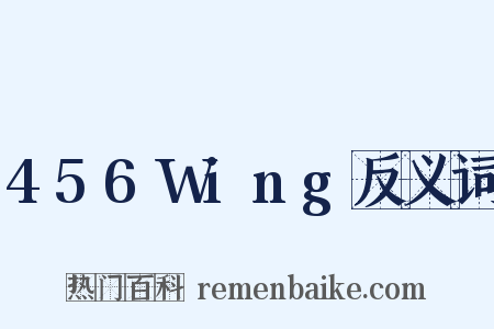 456Wing反义词是什么意思的图片